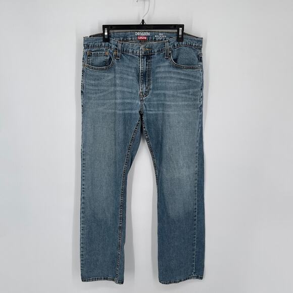 Levi's Denizen 285 Relaxed Fit Jeans Mens Sz 36 Faded Straight Leg Stretch - Picture 1 of 9